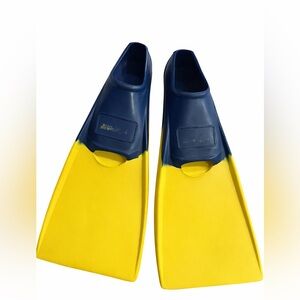 Yellow and Blue Swim Fins